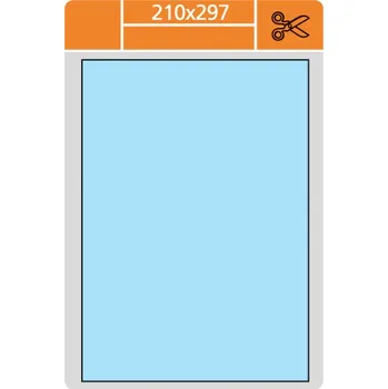Samolepící etiketa Etiketa L 210 x 297 mm A4 - modrá / 100 archů