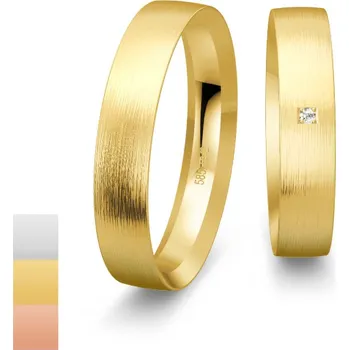 Prsten Snubní prsteny Profilringe Light s diamantem nebo zirkonem 4814418-4804418