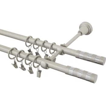 Garnýž Garnýž kovová 480 cm rýhovaná dvouřadá - dvojitá 16 Sigma double chrom mat