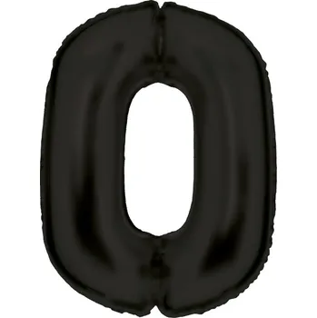 Balónek Balónek číslo 0 černé 86 cm Amscan 9917302