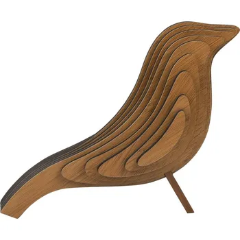 Váza Soška Silueta ptáka malá dřevo 21.5cm Present Time (Barva-dřevo)