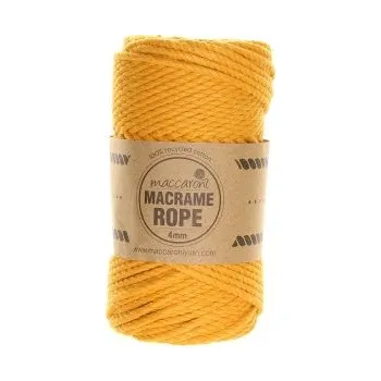 Příze Rope 4mm - 408D hořčicová