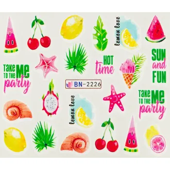 Lak na nehty BIO NAILS Vodolepka BN-2226 léto a nápisy