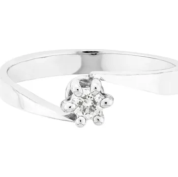 Prsten Zásnubní prsten z bílého zlata s diamantem 13ZP2200274B