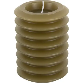 Svíčka Svíčka Layered Circles M 10 cm mechově zelená Present Time (Barva-mechově zelená)