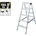 PROTECO schůdky Al 5-stupňové oboustranné 105 cm PROTECO, nosnost 150kg
