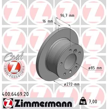 Brzdový kotouč Brzdový kotouč ZIMMERMANN 400.6469.20
