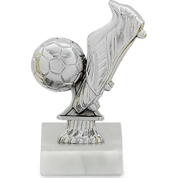 Figurka fotbal + míč, stříbro, 10cm, včetně podstavce