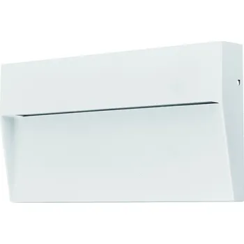 Venkovní osvětlení Avide AOLS6WLED-KAL KANO - Přisazené orientační venkovní svítidlo v bílé barvě, IP54, 4000K, 6W (Moderní svítidlo na přisazení na zeď v bílé barvě)