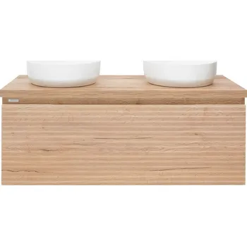 Koupelnový nábytek Koupelnová skříňka pod umyvadlo Naturel Savona 118x43x44,8 cm dub halifax mat SAVONA120DHD