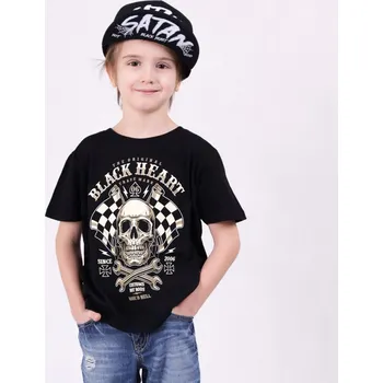 Chlapecké tričko Dětské Triko BLACK HEART STARTER Barva: Černá, Velikost: 7-8-R