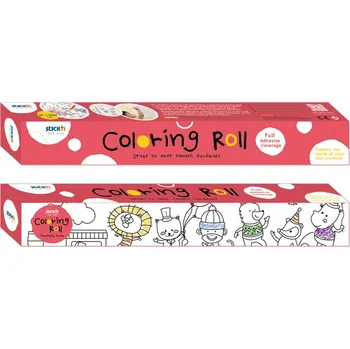 omalovánky Omalovánky samolepicí v roli STICK'N - motiv vláček