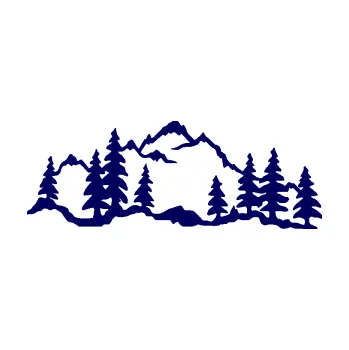 Samolepící dekorace SAMOLEPKA Krajina hory 033 levá (23 - tmavě modrá) NA AUTO, NÁLEPKA, FÓLIE, POLEP, TUNING, VLASTNÍ TEXT, TISK, AUTOSAMOLEPKY.cz, POLEPY, OBRÁZEK, LOGO, SAMOLEPKY