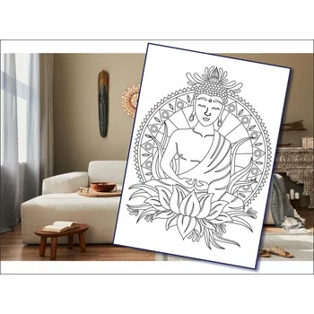 Radost v písku Šablona na pískování Buddha 50x70cm