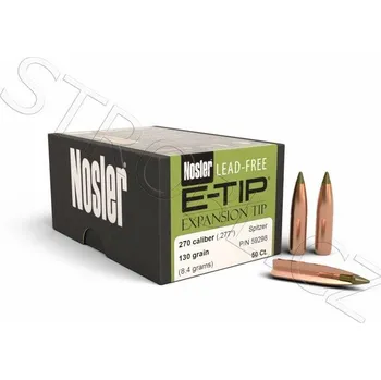 Příslušenství pro sportovní střelbu Monolitické Střely Nosler E-Tip .270 cal, dia .277, 130grs