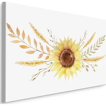 Obraz Plátno Slunečnice S Listy A Větvičkami Varianta: 30x20