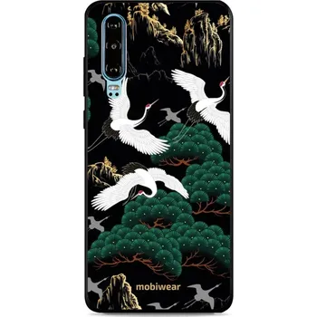 Pouzdro na mobilní telefon Lesklý kryt Mobiwear Glossy - Huawei P30 - G042G - Jeřábi (Prémiové lesklé pouzdro, obal, kryt Mobiwear Glossy na mobil Huawei P30 - G042G - Jeřábi, materiál Plast + TPU silikon - krytí po všech stranách, neošoupatelný potisk, tenké provedení, možnost)