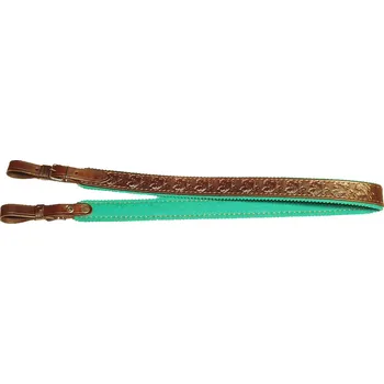 Příslušenství pro sportovní střelbu Kožený řemen na zbraň podšitý filcem, 2 cm, zelená