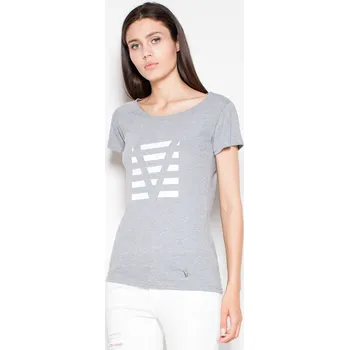 Dámské tričko Bavlněné tričko s originálním potiskem VT083 VENATION Barva: Šedá, Velikost: M