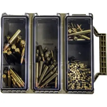 Příslušenství pro sportovní střelbu Dělený hermeticky uzavíratelný box - žlutohnědý