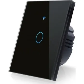 vypínač Chytrý Jednotlačítkový Vypínač Světel s Wi-Fi - Černý
