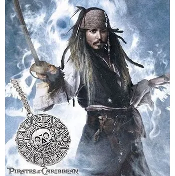 Seriál řetízek Piráti z Karibiku Aztécká mince starostříbrná