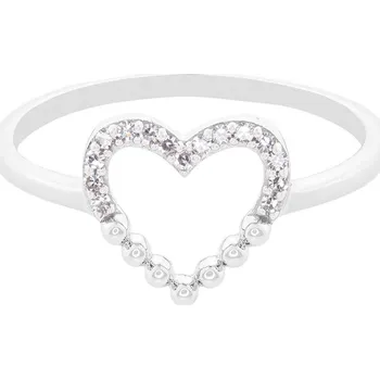 Prsten Zásnubní prsten z bílého zlata s diamanty FR11103