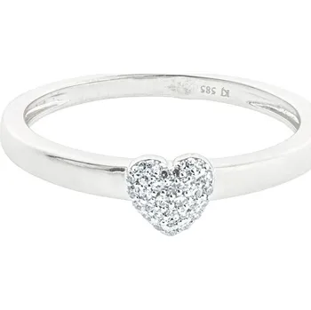 Prsten Dámský prsten z bílého zlata s diamanty ZR108239