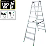 PROTECO schůdky Al 8-stupňové oboustranné 170 cm PROTECO, nosnost 150kg