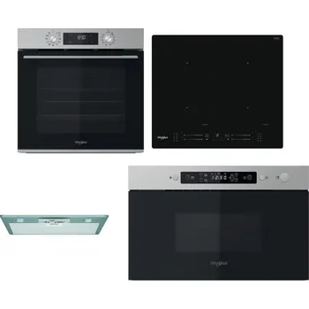 Set domácích spotřebičů WHIRLPOOL OMK58CU1SX + WHIRLPOOL WL S7260 NE + WHIRLPOOL AKR 650/1 IX + WHIRLPOOL MBNA910X
