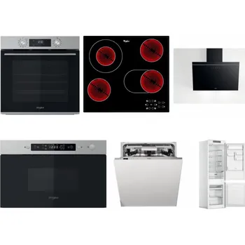 Set domácích spotřebičů WHIRLPOOL OMK58CU1SX + WHIRLPOOL AKT 8190/BA + WHIRLPOOL AKR 62F LT K + WHIRLPOOL MBNA910X + WHIRLPOOL WIO 3O540 PELG + WHIRLPOOL WHC18 T311