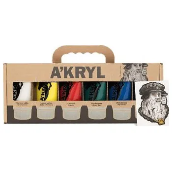 Speciální výtvarná barva Sada akrylových barev A‘kryl 6x100ml (Sada akrylových barev A‘kryl 6x100ml)