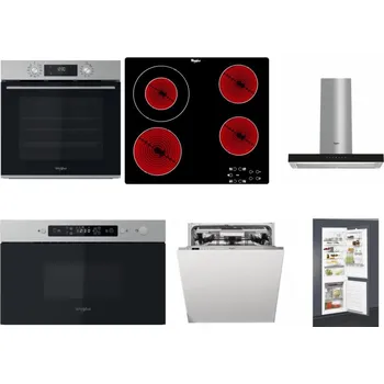Set domácích spotřebičů WHIRLPOOL OMK58CU1SX + WHIRLPOOL AKT 8130/NE + WHIRLPOOL WHBS 62F LT K + WHIRLPOOL MBNA910X + WHIRLPOOL WIO 3O540 PELG + WHIRLPOOL ART 65031
