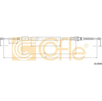 Lanko parkovací brzdy COFLE Tažné lanko, parkovací brzda 106043