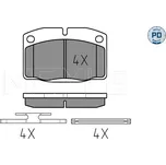 MEYLE Sada brzdových destiček, kotoučová brzda 0252093915PD