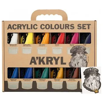 Speciální výtvarná barva Sada akrylových barev A‘kryl 12x100ml (Sada akrylových barev A‘kryl 12x100ml)