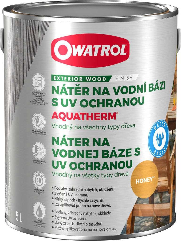 OWATROL AQUATHERM - nátěr na vodní bázi s UV ochranou, odstín Honey, balení 5 l