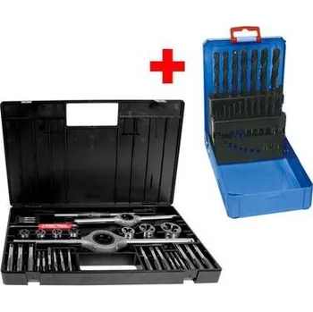 Závitořezný nástroj Bučovice Tools Sada závitníků M1-II CS/WS + sada vrtáků 1121 19K - SVSZ001