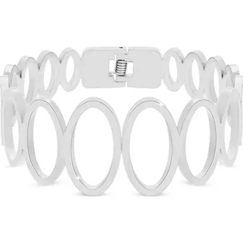 Náramek biju Náramek na ruku z chirurgické oceli - pevný, složený z oválků 2001919