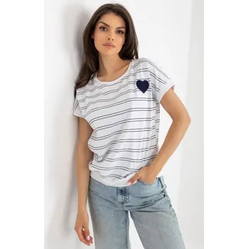 Dámská halenka Dámská halenka pruhovaná bavlněná ELIZBETA bílá a modrá