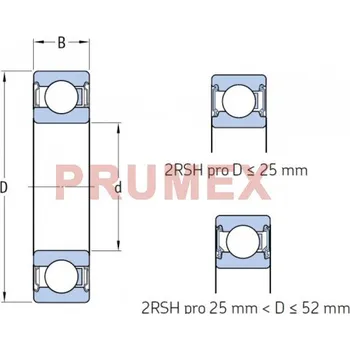 SKF E2.6200-2RSH/C3 kuličkové ložisko
