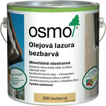 OSMO Color Olejová lazura 2,5 l 000 bezbarvá