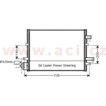 Sušič klimatizace 5/02- chladič klimatizace bez sušičky s chladičem řízení 1.8i, 2.0i, 2.5i, 3.0i, 2.0TDCi. 2.2TDCi [628*440*16]