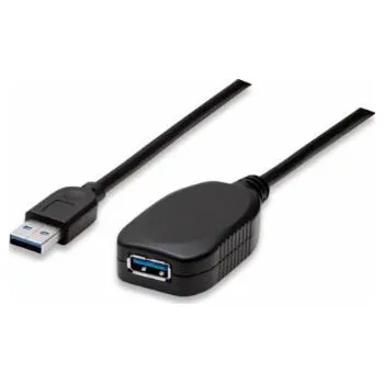 Manhattan USB kabel USB-A – USB-A 5 m černý (150712)