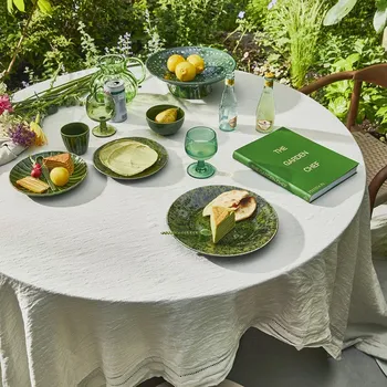 Talíř Set 2ks zelený keramický jídelní talíř The Emeralds - 27*3cm