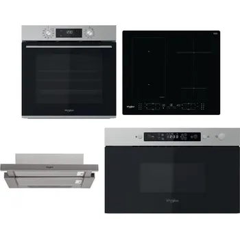Set domácích spotřebičů WHIRLPOOL OMK58CU1SX + WHIRLPOOL WL B8160 NE + WHIRLPOOL AKR 5390/1 IX + WHIRLPOOL MBNA910X