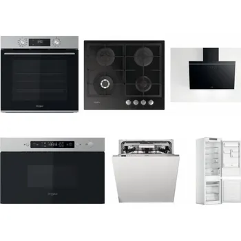 Set domácích spotřebičů WHIRLPOOL OMK58CU1SX + WHIRLPOOL GOFL 629/NB + WHIRLPOOL AKR 62F LT K + WHIRLPOOL MBNA910X + WHIRLPOOL WIO 3O540 PELG + WHIRLPOOL WHC18 T311