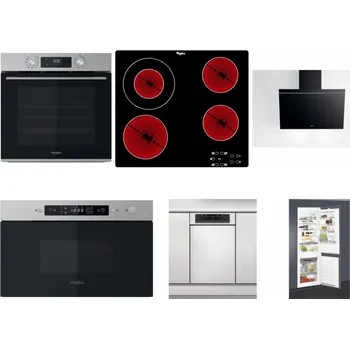 Set domácích spotřebičů WHIRLPOOL OMK58CU1SX + WHIRLPOOL AKT 8130/NE + WHIRLPOOL AKR 62F LT K + WHIRLPOOL MBNA910X + WHIRLPOOL WSBO 3O34 PF X + WHIRLPOOL ART 65031