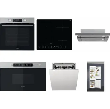 Set domácích spotřebičů WHIRLPOOL OMK58CU1SX + WHIRLPOOL WL B8160 NE + WHIRLPOOL AKR 749/1 IX + WHIRLPOOL MBNA910X + WHIRLPOOL WIC 3C33 PFE + WHIRLPOOL ART 66112