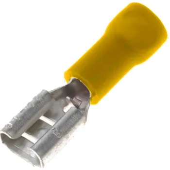 Elektrický konektor Konektor Faston 6,3 mm dutinka (5ks) žlutý